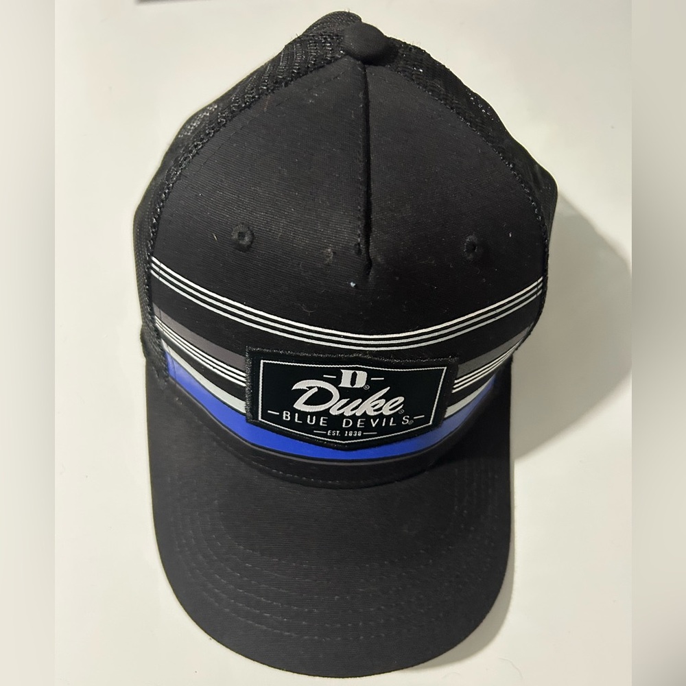 Top Of The World Duke Blue Devils Trucker Hat Cap Mesh Black Blue Embroidered
